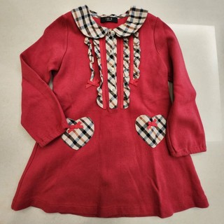 二手 “DAKS” 前扣紅色洋裝 $499