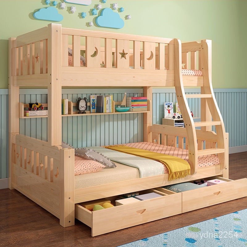 上下舖 床架 子母床 雙層床 床 家具 兒童床 成人床 安全 克製 DIY 木頭 木質感 書架 抽屜