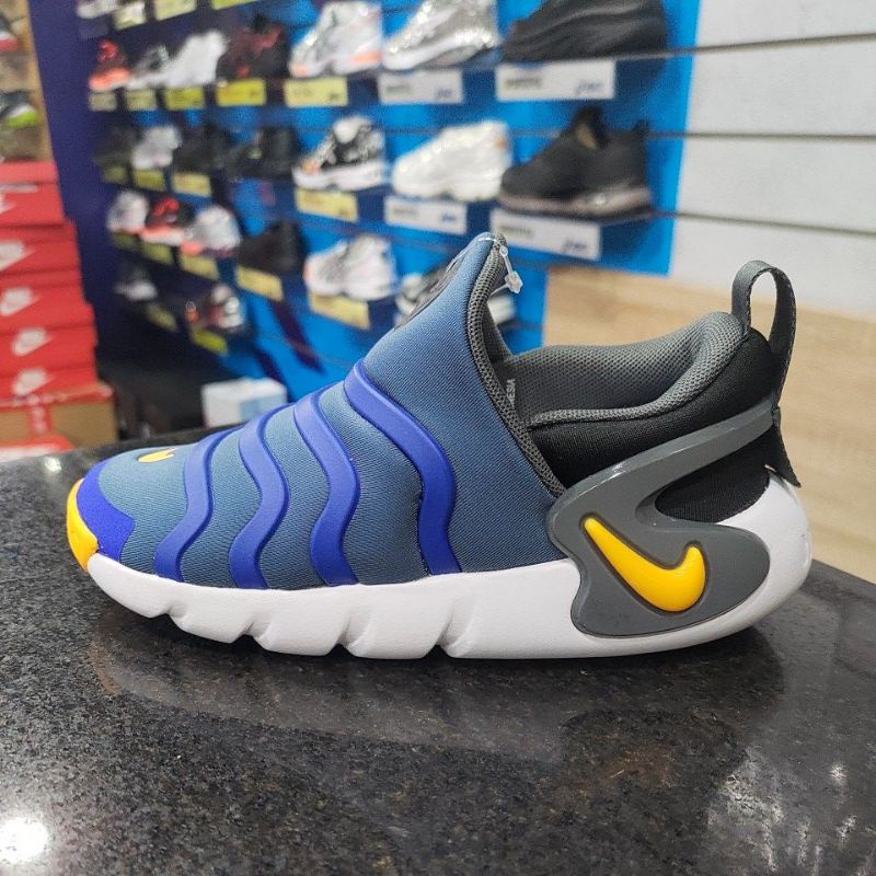 NIKE DYNAMO GO 小童 中童 慢跑鞋 DH3437-404 藍色 襪套式 免綁帶 毛毛蟲