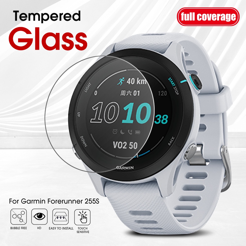 1pc 9H 透明優質鋼化玻璃膜, 適用於 Garmin Forerunner 255S, 防刮屏幕保護膜, 智能手錶配