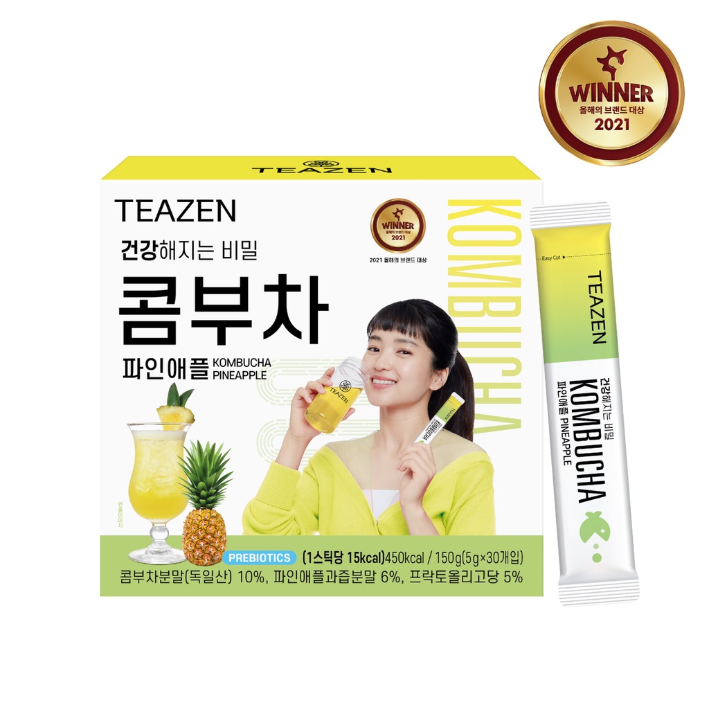 Teazen 台灣現貨 韓國益生菌康普茶 30包 (5 款味道) BTS田柾國 KOMBUCHA 金泰梨推薦