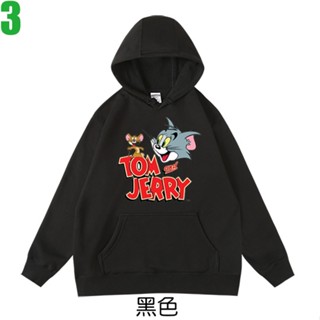 【湯姆貓與傑米鼠 Tom and Jerry】連帽厚絨長袖卡通動畫T恤(共2種顏色) 新款上市購買多件多優惠!【賣場二】