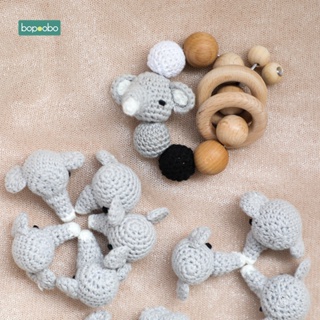 1 件鉤針大象珠可愛動物形狀 3-12 個月新生嬰兒玩具