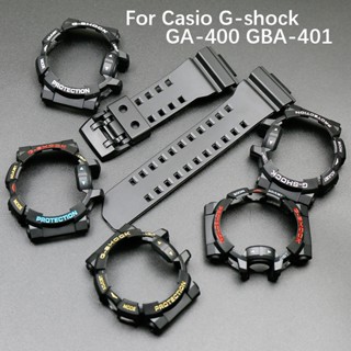 卡西歐 G-SHOCK GA-400 GD-400 GBA401 手錶配件矽膠套橡膠錶帶帶錶殼螺絲和工具