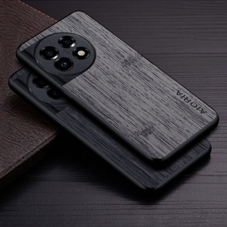 一加 11 5g funda 竹木紋皮套保護套 oneplus 11 5g 保護套的豪華 coque capa