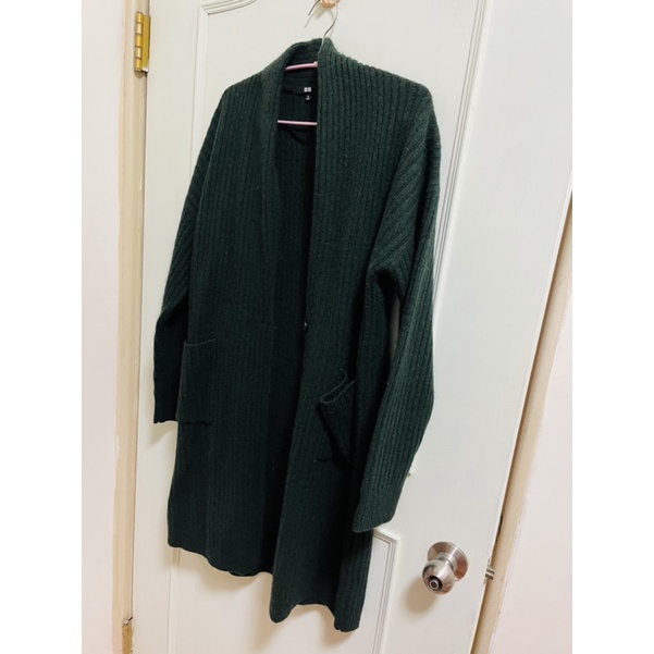 (全新 已剪標)Uniqlo 針織 外套 墨綠色