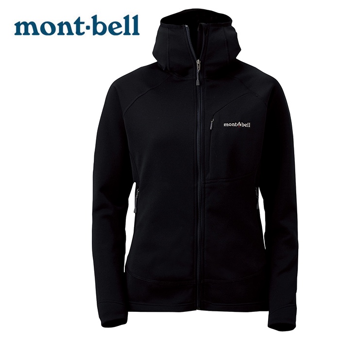 【Mont-bell 日本】Trail Action 彈性連帽運動外套 女 黑 (1106543)