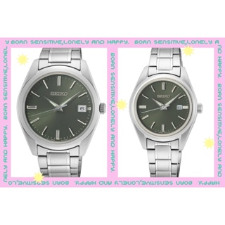 SEIKO 精工 CS系列 簡約大三針時尚對錶/綠 (6N52-00A0G+6N22-00K0G)-SK027