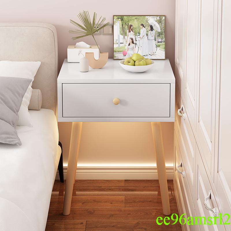 現代簡約小型置物架 小戶型簡易款租房收納 床頭櫃 臥室小尺寸床邊櫃