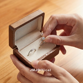 戒指盒 單戒 雙戒收納盒 求婚戒指盒 高檔鑽戒盒 珠寶首飾收納盒 木質收納盒