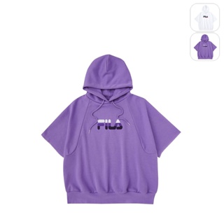 【FILA】女性 短袖 連帽T恤-水晶紫 5TEW-1434-DP