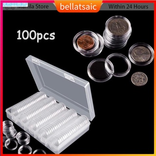 100pcs Coin Capsules Coin Collection Case With Plastic Stora