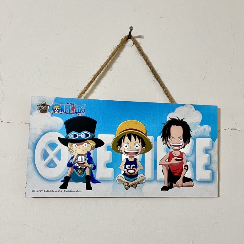 海賊王 三兄弟 木製吊牌 裝飾 魯夫 薩波 艾斯 路飛 Luffy Ace Sabo 航海王 One Piece