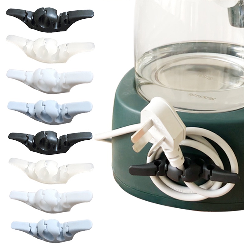 5 孔繞線器廚房繞線器夾多功能收納夾可重複使用緊固電纜線整理器空氣炸鍋咖啡機烤箱繞線器