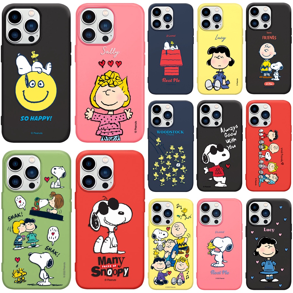 韓國 Snoopy 史努比 內麂皮防磨 軟殼 手機殼│iPhone 14 Pro