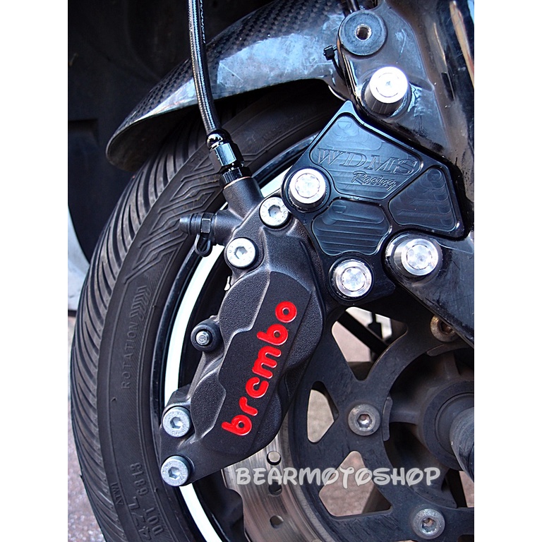 【貝爾摩托車精品店】Brembo 對四 鑄造 40mm 黑色紅字 黑底紅字 單叉銷 卡鉗 左 右 原裝品 現貨