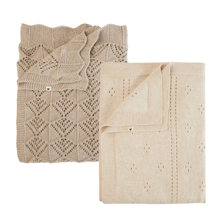 丹麥 BIBS Knitted Blanket有機棉針織棉毯(4款可選)【安琪兒婦嬰百貨】