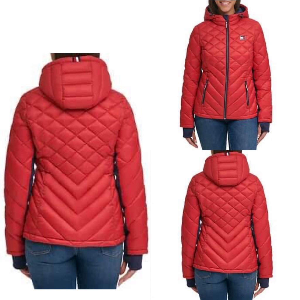 TOMMY HILFIGER 女版LOGO防風保暖長袖收納外套（全新品）