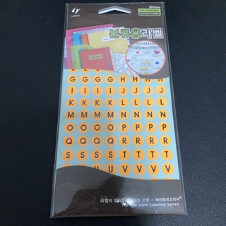 🇰🇷 韓國 Latech 螢光 字母圓貼 箭頭 標籤貼紙