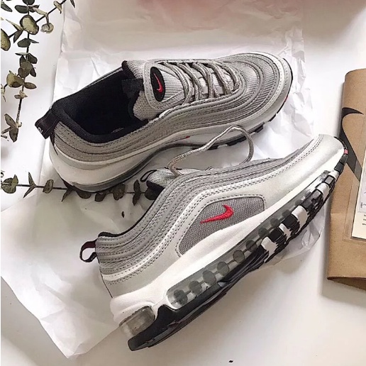 -EJ- 24.5cm/零碼 NIKE AIR MAX 97 銀彈 紅勾 3M 反光 氣墊 大童鞋 918890-001