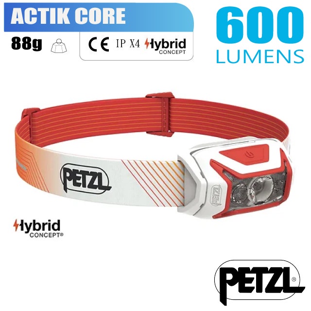 【法國 Petzl】送》ACTIK CORE超輕量標準頭燈(600流明.IPX4防水).LED頭燈_紅_E065AA03