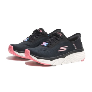 SKECHERS 休閒鞋 MAX CUSHIONING 黑粉 順滑科技 女 128572BKCL