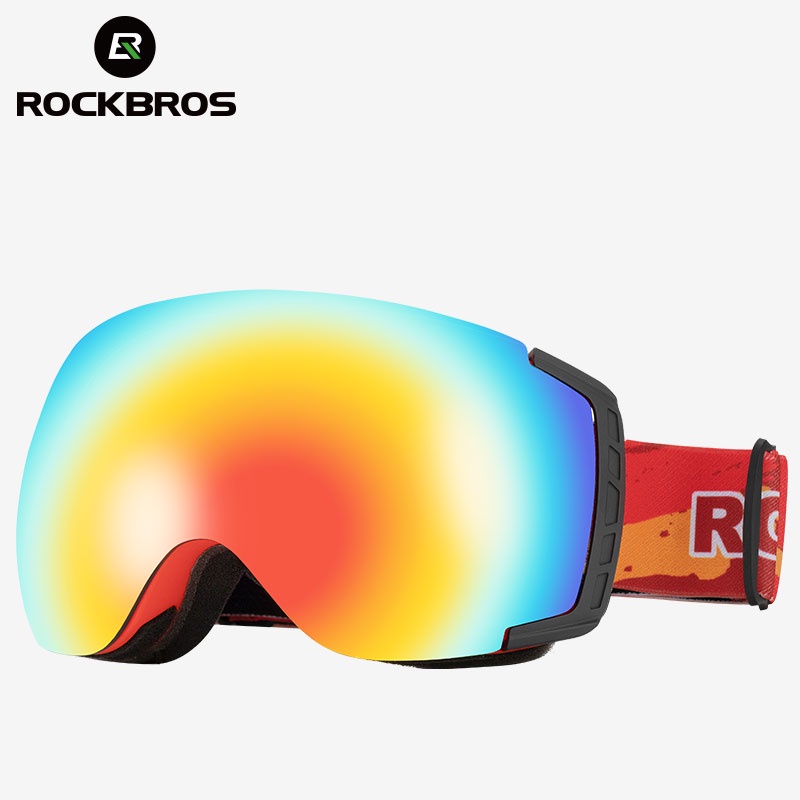 Rockbros雙鏡片滑雪鏡防霧變色滑雪眼鏡防風大框眼鏡滑雪裝備