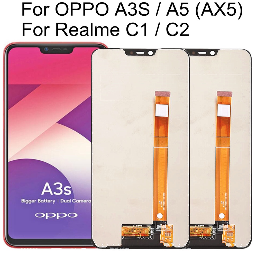 6.2"原廠手機螢幕總成適用於 OPPO A5 A3S A12E AX5 Realme C1 C2 2 維修替換件