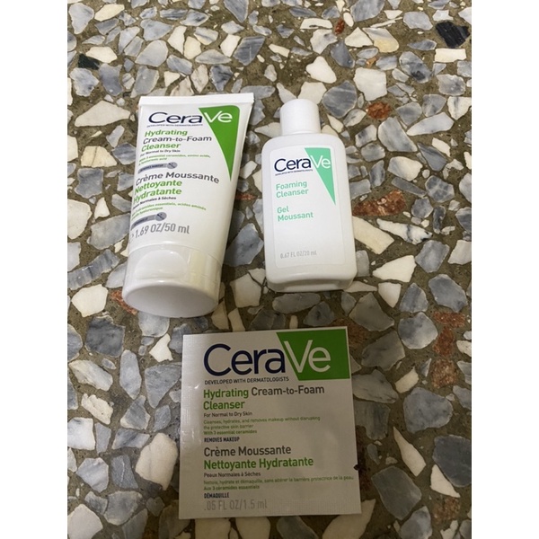 CeraVe 適樂膚 溫和洗卸泡沫潔膚乳50ml+溫和泡沫潔膚露20ml+1.5ml旅行包👉🏻現貨👈🏻