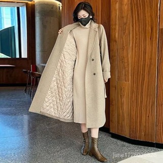毛呢外套女中長版新版韓版寬鬆休閒高品質加厚呢子大衣小香風毛呢大衣 毛呢西裝外套 風衣外套 寬鬆 NKVV