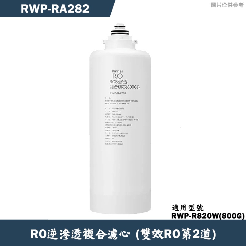 林內【RWP-RA282】雙效RO第2道複合濾芯(R820W適用)(含運無安裝)