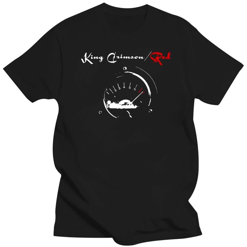 男士 T 恤 New King Crimson 紅色 Speedometer T 恤黑色