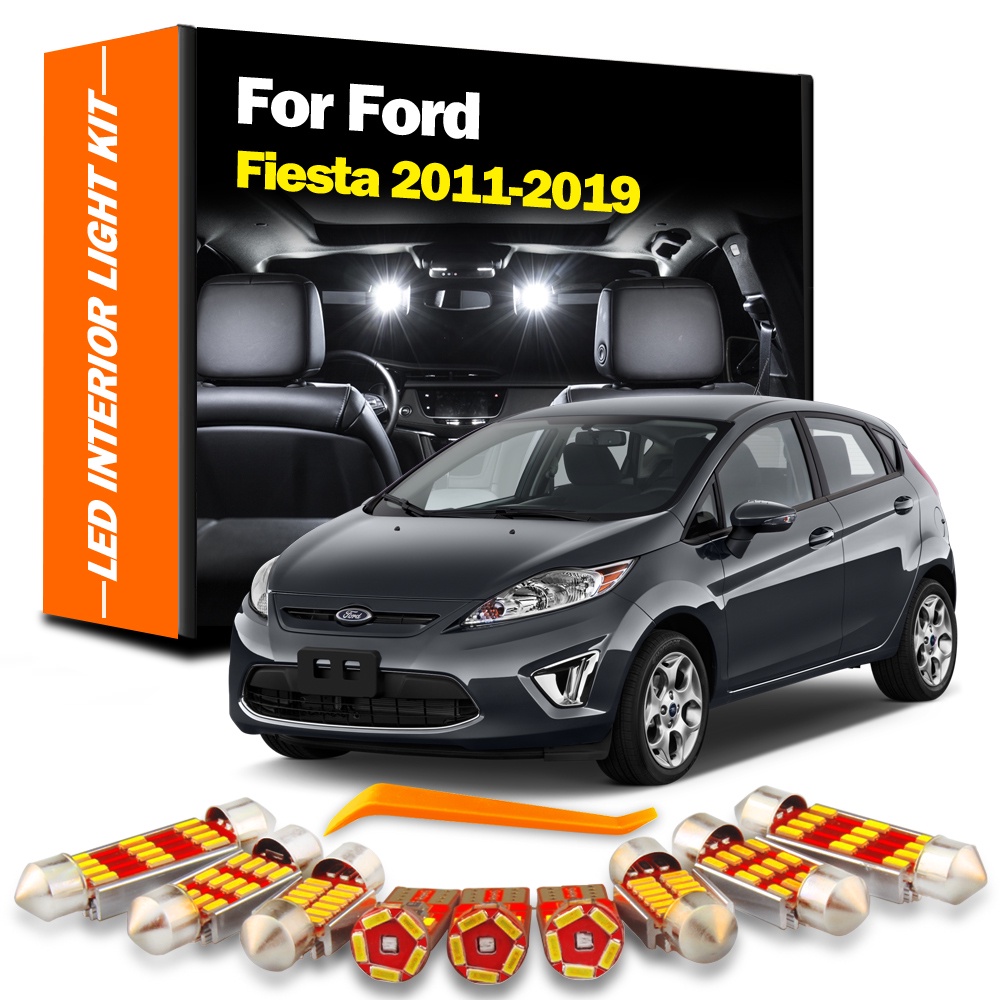 FIESTA Canbus LED 車內燈套件適用於 2011 2012 2013 2014-2019 福特嘉年華地圖圓