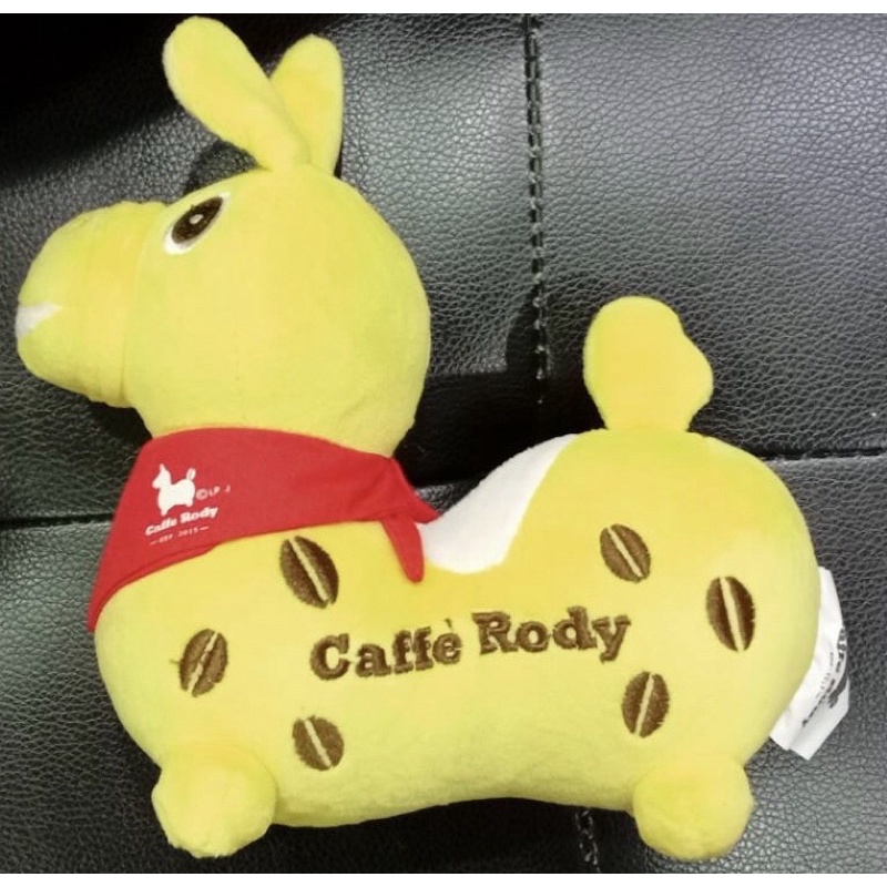 特價品 Caffe Rody 跳跳馬 領巾 造型 娃娃 玩偶 玩具 3吋 鮮黃色 娃娃機 可自取