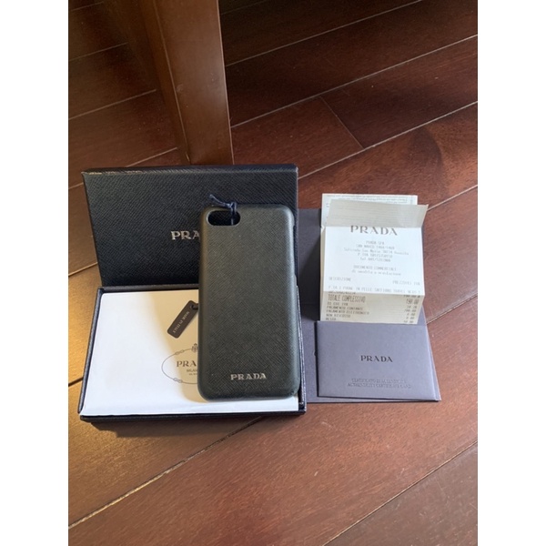 Prada  二手  iPhone 8  黑色皮革  手機殼