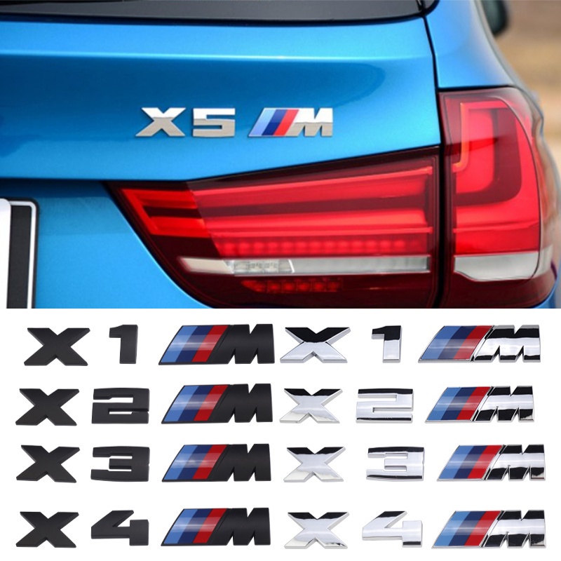 汽車後備箱標籤貼紙標誌配件 ABS 適用於寶馬 M 電源 M1 M2 M3 M4 M5 M6 X1 X2 X3 X4 X