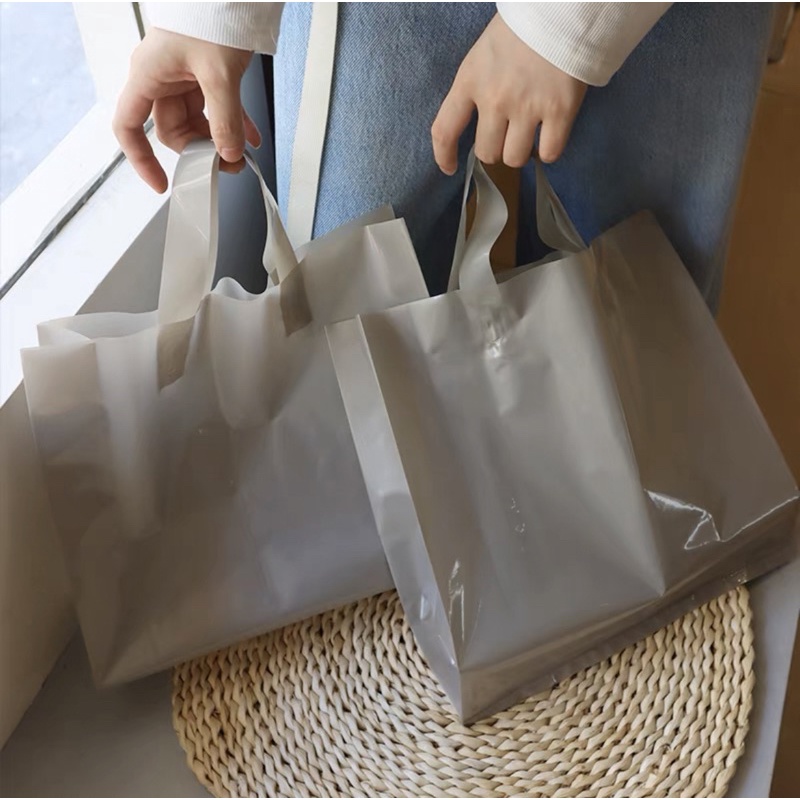 🧡現貨🧡灰色 大象灰  素面  塑膠手提袋 PE塑膠袋 手提袋 購物袋 包裝材料 童裝袋 女裝袋 包材 服飾店