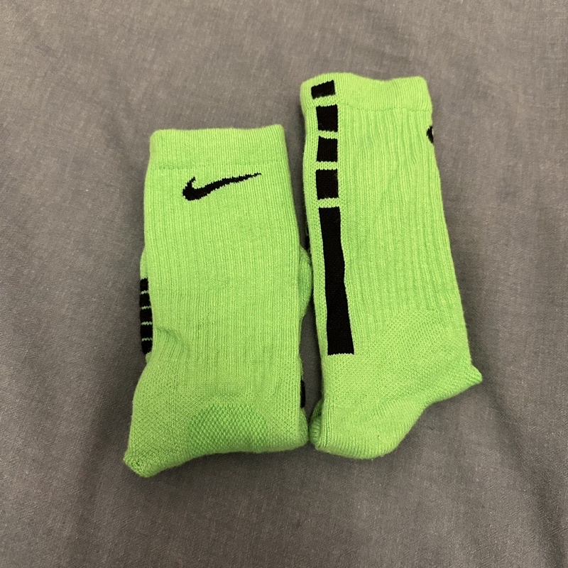 Nike 絕版 螢光綠 長襪 運動襪 籃球襪 毛巾底 DRI-FIT