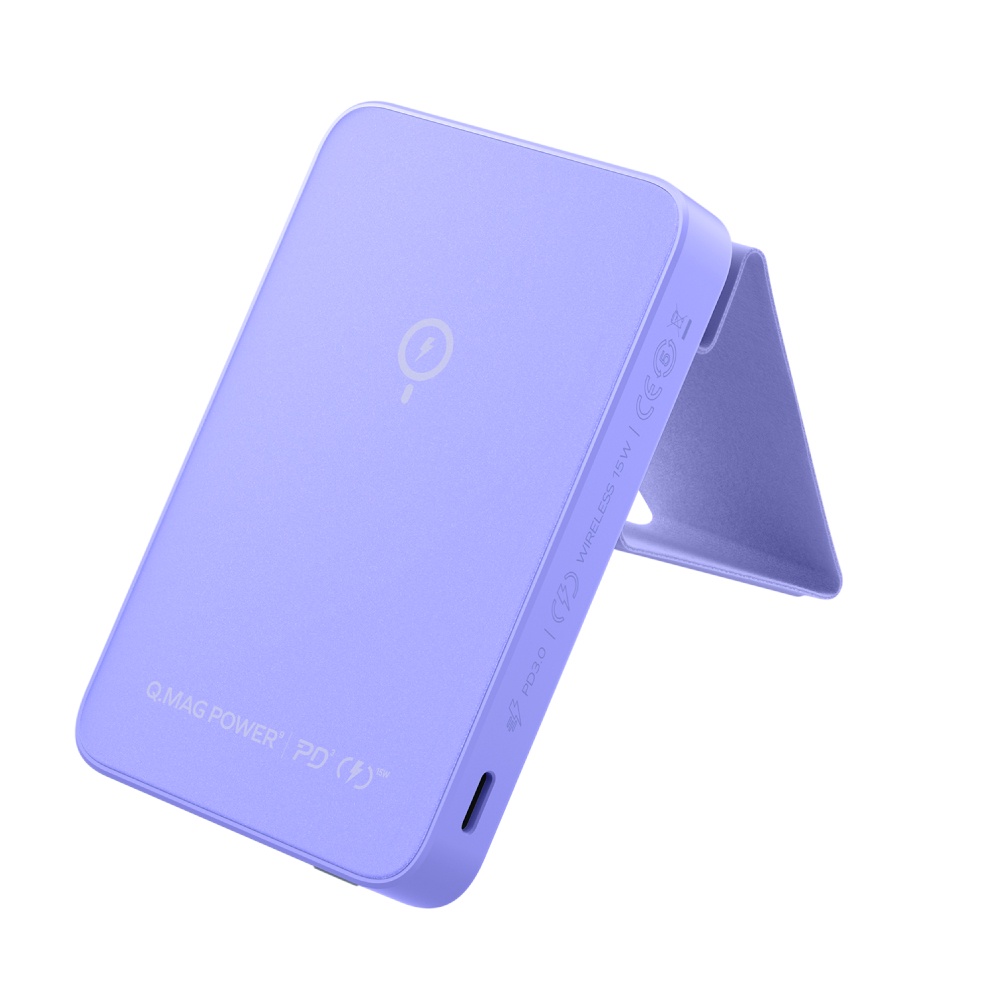 Momax Q.Mag Power 9 磁吸無線充行動電源5000mAh(附支架)IP109