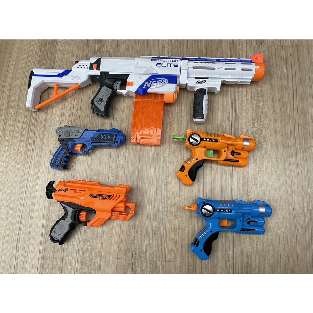 原廠正版 NERF 孩之寶 RETALIATOR 復仇者 ELITE 菁英系列 四合一 橘機 軟彈 發射器 玩具槍