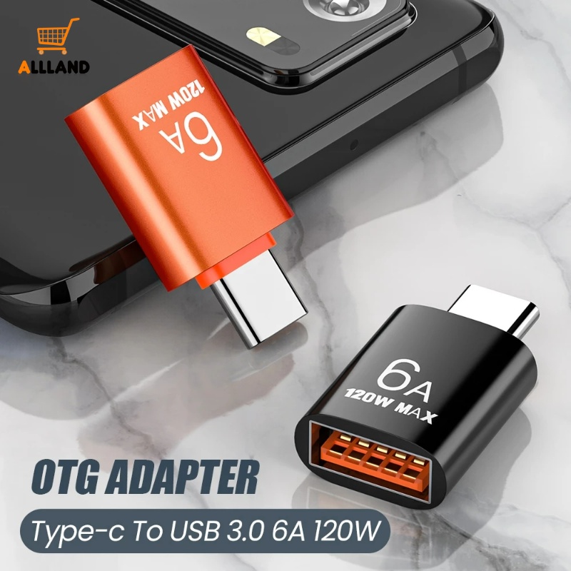 1 件 USB 3.0 轉 C 型適配器/迷你快速充電 120W 6A 電纜連接器/可重複使用的 USB 端口音頻轉換器