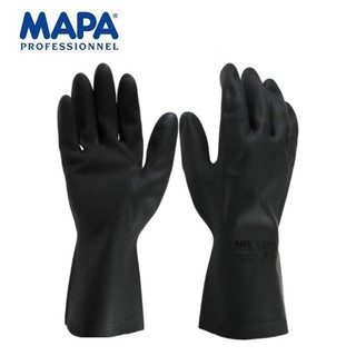 MAPA 415防酸鹼溶劑手套 長32cm 壓紋防滑處理 化學藥品作業《JUN EASY》