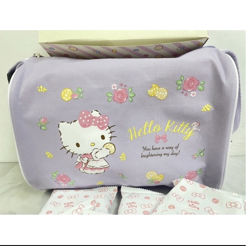【現貨】Hello Kitty雪米餅花舞提袋肩揹袋禮盒三麗鷗九利臻米餅