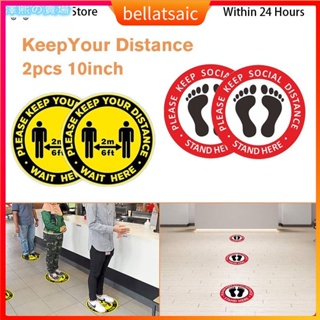 2pcs 10 Inch Social Distancing Floor Stickers Waterproof Pub
