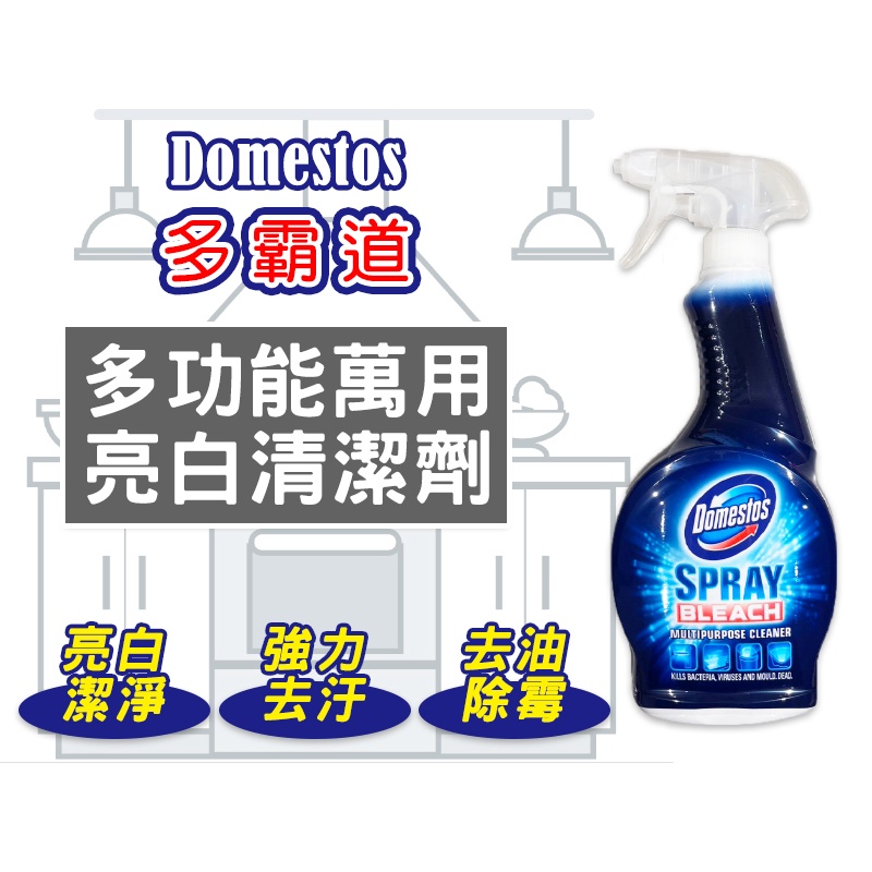 ✿白手起家✿Domestos 多霸道 浴廁 廚房 去油污 萬用 亮白 清潔劑 多功能清潔劑 450ml