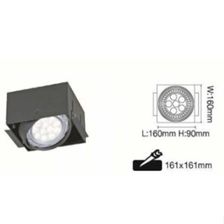 小鵬~舞光 LED AR111 四角崁燈 無邊框 AR盒燈 方形 空台 1燈 LED-25064-WR 盒燈