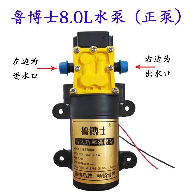 🔥臺灣熱賣🔥農用電動噴霧器水泵智能泵電機高壓12V魯博士雨露品牌農藥機配件