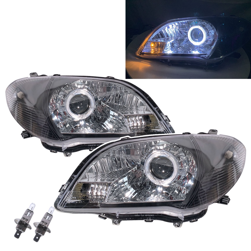 卡嗶車燈 適用 TOYOTA 豐田 VIOS NCP42 XP40 06-07 光導LED光圈 鹵素燈泡 魚眼 大燈