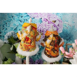☆[Hankaro]☆狗狗衣服寵物唐裝秋冬加絨寵物禮服新年衣服