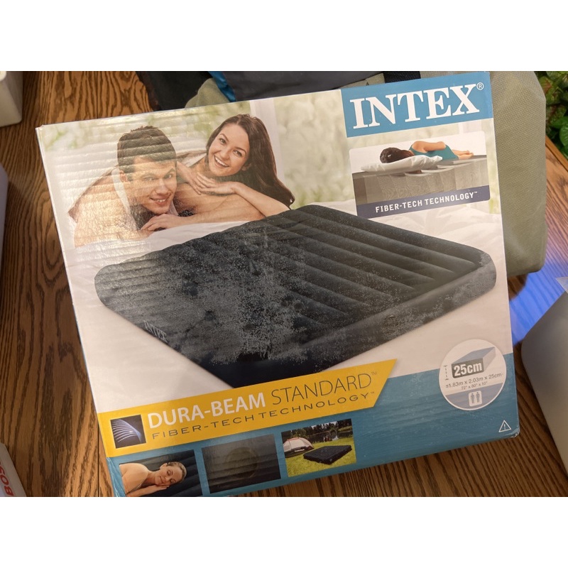 二手。INTEX。經典雙人特大充氣床墊